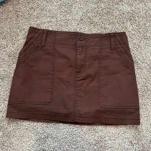wild fable Brown Mini Cargo Skirt